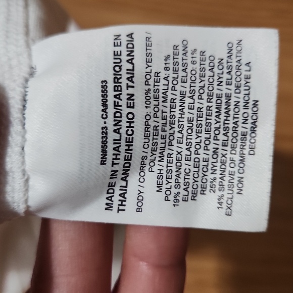 Nike White Dri-fit Tank Top with Black Straps Just Do It Racerback - Picture 6 of 7